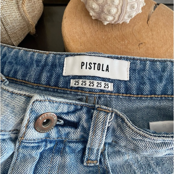 Pistola Two Tone Distressed Denim Shorts - Picture 11 of 15